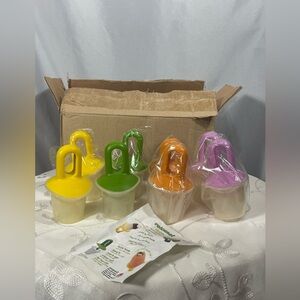 8 Prepara Volcano Fillable Reusable Ice Freezer Popsicle Molds For Home NEW